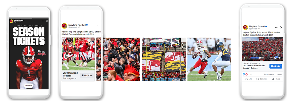 Examples of football season ticket mobile ads