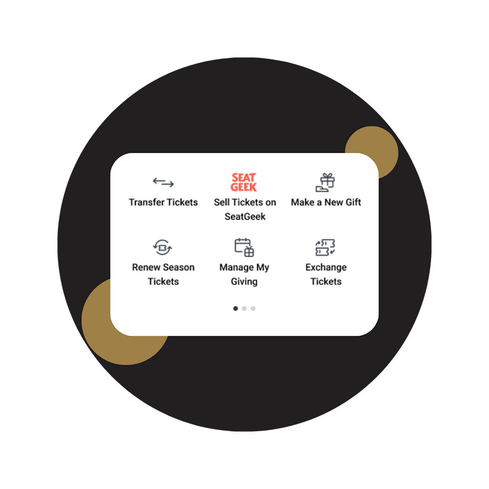 An image of the Seat Geek option on a mobile ticketing ap