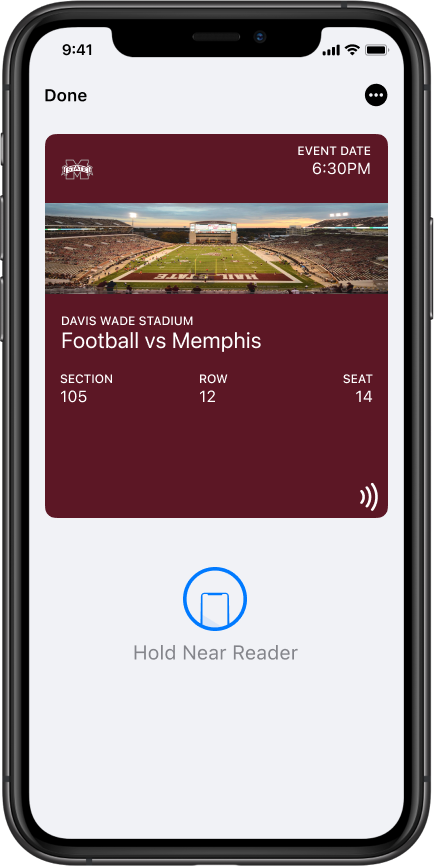 College Ahtletics Mobile NFC Ticket
