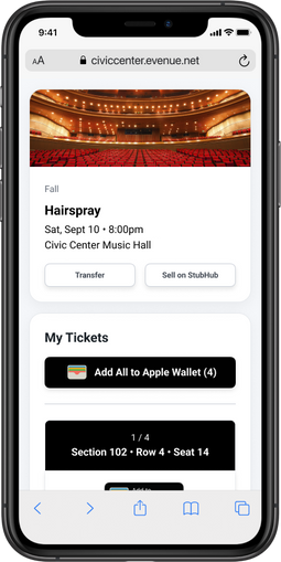 Add to Wallet Digital Ticket